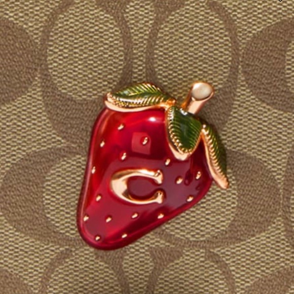 🌸NEW COACH 🍓 SIGNATURE COATED CANVAS AND SMOOTH LEATHER WITH TAGS. - Picture 5 of 5